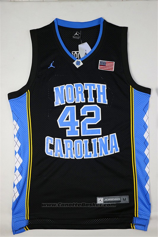 Maglia NCAA North Carolina Tar Heels Jerry Stackhouse #42 Nero